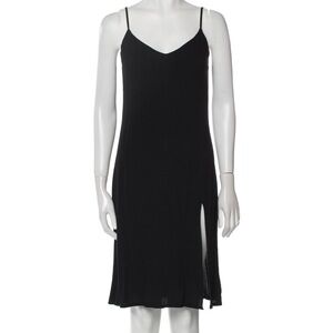 Black Sleeveless Dress with Side Slit